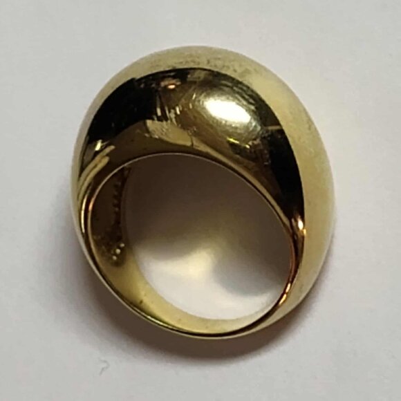 MODA AL MASSIMO(R) 18K YELLOW GOLD OVER BRONZE POLISHED DOME RING - size 7 - Picture 2 of 12